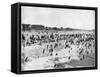 Beach at Atlantic City, New Jersey, USA, Late 19th Century-John L Stoddard-Framed Stretched Canvas