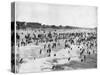 Beach at Atlantic City, New Jersey, USA, Late 19th Century-John L Stoddard-Stretched Canvas