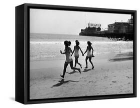 Beach at Atlantic City, the Site of the Atlantic City Beauty Contest-Peter Stackpole-Framed Stretched Canvas