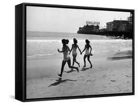 Beach at Atlantic City, the Site of the Atlantic City Beauty Contest-Peter Stackpole-Framed Stretched Canvas