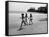 Beach at Atlantic City, the Site of the Atlantic City Beauty Contest-Peter Stackpole-Framed Stretched Canvas