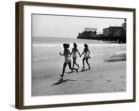 Beach at Atlantic City, the Site of the Atlantic City Beauty Contest-Peter Stackpole-Framed Photographic Print