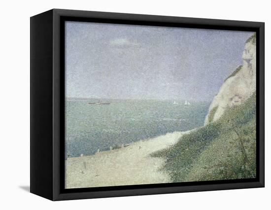 Beach at Bas Butin, Honfleur, 1886-Georges Seurat-Framed Stretched Canvas