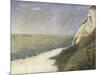 Beach at Bas Butin, Honfleur-Georges Seurat-Mounted Art Print