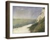 Beach at Bas Butin, Honfleur-Georges Seurat-Framed Art Print