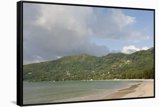 Beach at Bel Ombre, Baie Beau Vallon, Mahe, Seychelles, Indian Ocean Islands-Guido Cozzi-Framed Stretched Canvas