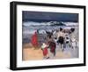 Beach at Biarritz, 1906-Joaquin Sorolla y Bastida-Framed Giclee Print