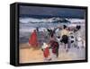 Beach at Biarritz, 1906-Joaquin Sorolla y Bastida-Framed Stretched Canvas