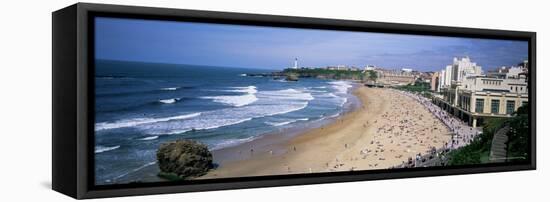 Beach at Biarritz, Basque Coast, Basses-Pyrenees, Bay of Biscay, France, Europe-Bruno Morandi-Framed Stretched Canvas