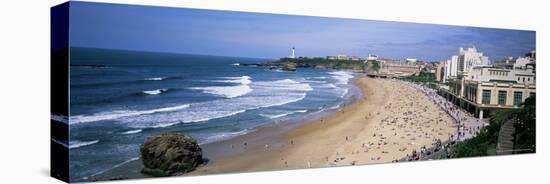 Beach at Biarritz, Basque Coast, Basses-Pyrenees, Bay of Biscay, France, Europe-Bruno Morandi-Stretched Canvas