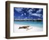 Beach at Bora Bora Nui Resort, Bora Bora, French Polynesia-Walter Bibikow-Framed Photographic Print