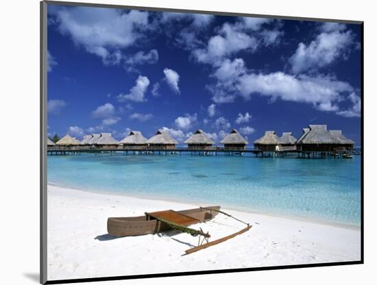 Beach at Bora Bora Nui Resort, Bora Bora, French Polynesia-Walter Bibikow-Mounted Photographic Print