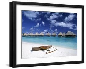 Beach at Bora Bora Nui Resort, Bora Bora, French Polynesia-Walter Bibikow-Framed Photographic Print