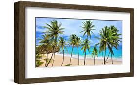 Beach at Bottom Bay, St. Philip, Barbados, Caribbean-null-Framed Art Print