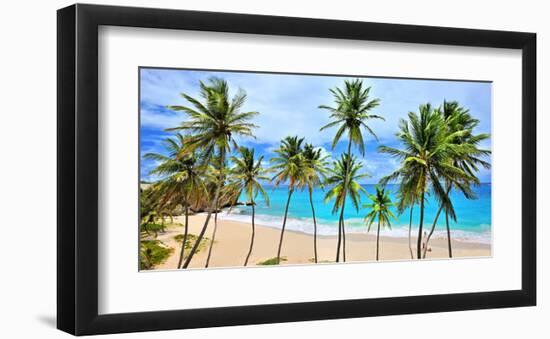 Beach at Bottom Bay, St. Philip, Barbados, Caribbean-null-Framed Art Print