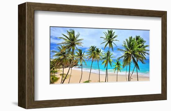 Beach at Bottom Bay, St. Philip, Barbados, Caribbean-null-Framed Art Print