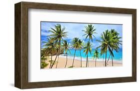 Beach at Bottom Bay, St. Philip, Barbados, Caribbean-null-Framed Art Print