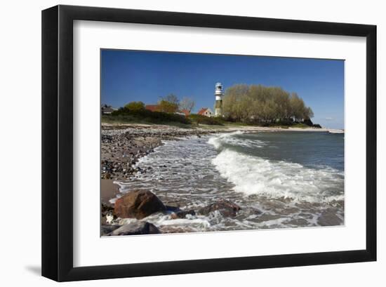 Beach at Buelk Lighthouse, Strande, Schleswig-Holstein, Germany-null-Framed Art Print