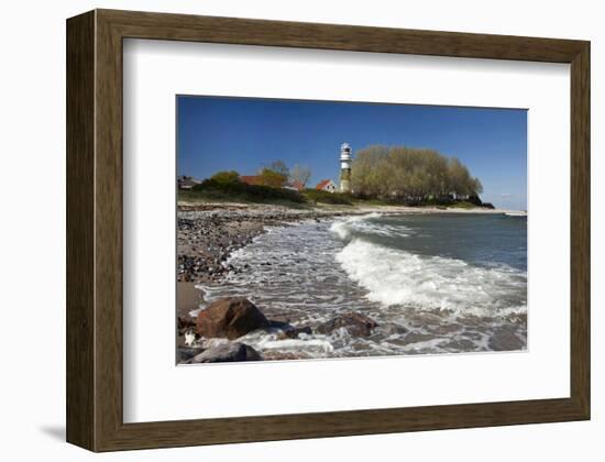 Beach at Buelk Lighthouse, Strande, Schleswig-Holstein, Germany-null-Framed Art Print