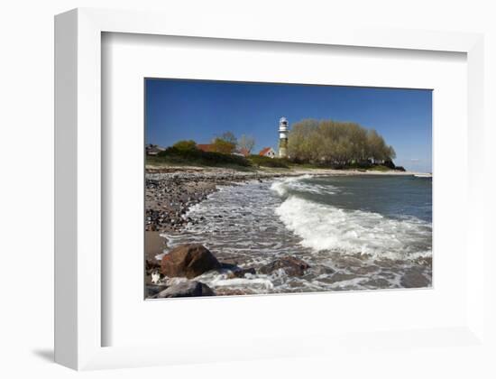 Beach at Buelk Lighthouse, Strande, Schleswig-Holstein, Germany-null-Framed Art Print