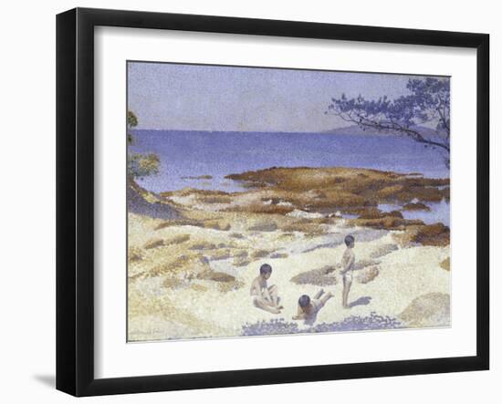 Beach at Cabasson (Baigne-Cul), 1891-92-Henri-Edmond Cross-Framed Giclee Print