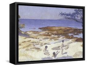 Beach at Cabasson (Baigne-Cul), 1891-92-Henri-Edmond Cross-Framed Stretched Canvas