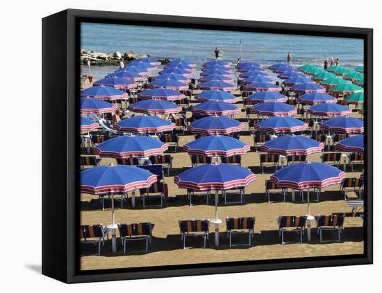 Beach at Cattolica, Adriatic Coast, Emilia-Romagna, Italy, Europe-Hans Peter Merten-Framed Stretched Canvas