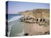 Beach at Chapel Porth, Near St. Agnes, Cornwall, England, United Kingdom-Richard Ashworth-Stretched Canvas