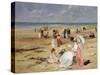 Beach at Courseulles-Henri Michel-Levy-Stretched Canvas