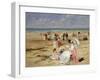 Beach at Courseulles-Henri Michel-Levy-Framed Giclee Print