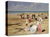 Beach at Courseulles-Henri Michel-Levy-Stretched Canvas