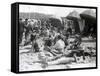 Beach at Deauville, August 15, 1930-null-Framed Stretched Canvas