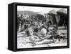 Beach at Deauville, August 15, 1930-null-Framed Stretched Canvas