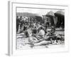 Beach at Deauville, August 15, 1930-null-Framed Photographic Print