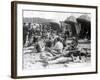 Beach at Deauville, August 15, 1930-null-Framed Photographic Print