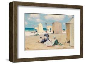 Beach at Dinard-Clarence Alphonse Gagnon-Framed Premium Giclee Print