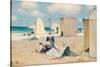 Beach at Dinard-Clarence Alphonse Gagnon-Stretched Canvas