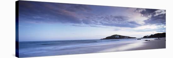 Beach at Dusk, Burgh Island, Bigbury-On-Sea, Devon, England-null-Stretched Canvas