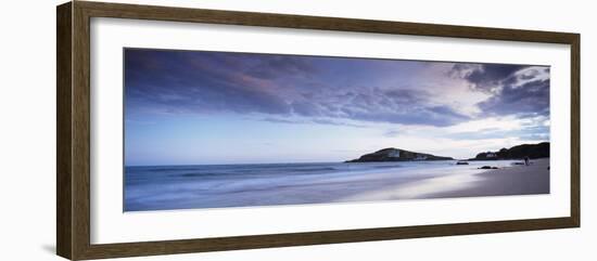 Beach at Dusk, Burgh Island, Bigbury-On-Sea, Devon, England-null-Framed Photographic Print