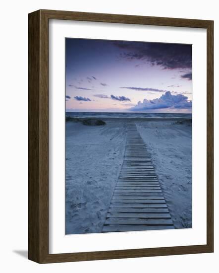 Beach at Dusk, Liepaja, Latvia-Ian Trower-Framed Photographic Print