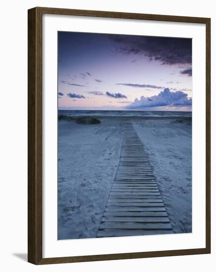 Beach at Dusk, Liepaja, Latvia-Ian Trower-Framed Photographic Print