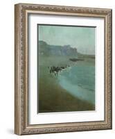 Beach at Dusk, St Ives Harbour, c.1895-William Evelyn Osborn-Framed Giclee Print