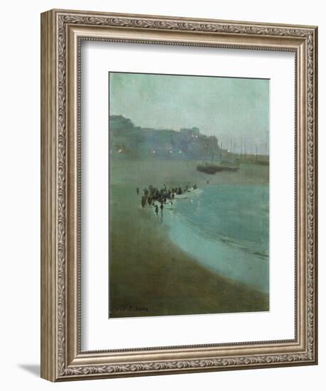 Beach at Dusk, St Ives Harbour, c.1895-William Evelyn Osborn-Framed Giclee Print