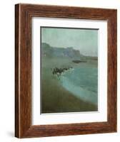 Beach at Dusk, St Ives Harbour, c.1895-William Evelyn Osborn-Framed Giclee Print