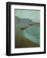 Beach at Dusk, St Ives Harbour, c.1895-William Evelyn Osborn-Framed Giclee Print