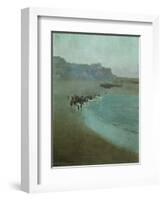 Beach at Dusk, St Ives Harbour, c.1895-William Evelyn Osborn-Framed Giclee Print