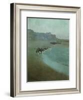 Beach at Dusk, St Ives Harbour, c.1895-William Evelyn Osborn-Framed Giclee Print