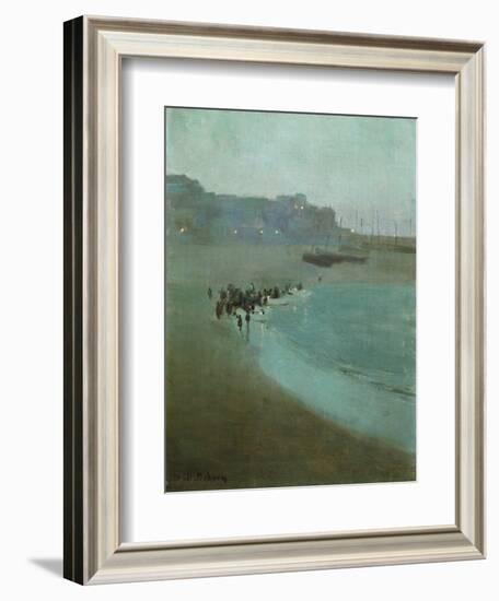 Beach at Dusk, St Ives Harbour, c.1895-William Evelyn Osborn-Framed Giclee Print