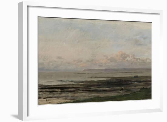 Beach at Ebb Tide-Charles Francois Daubigny-Framed Art Print