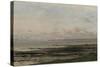 Beach at Ebb Tide-Charles Francois Daubigny-Stretched Canvas